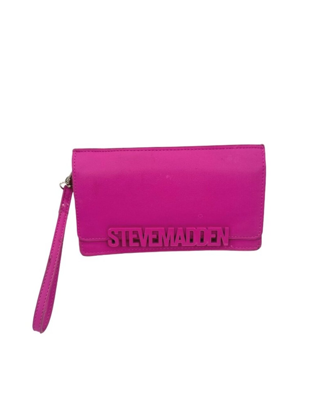 Steve Madden BCabbyy Pink Wristlet With Zipper Closure & Logo Detail